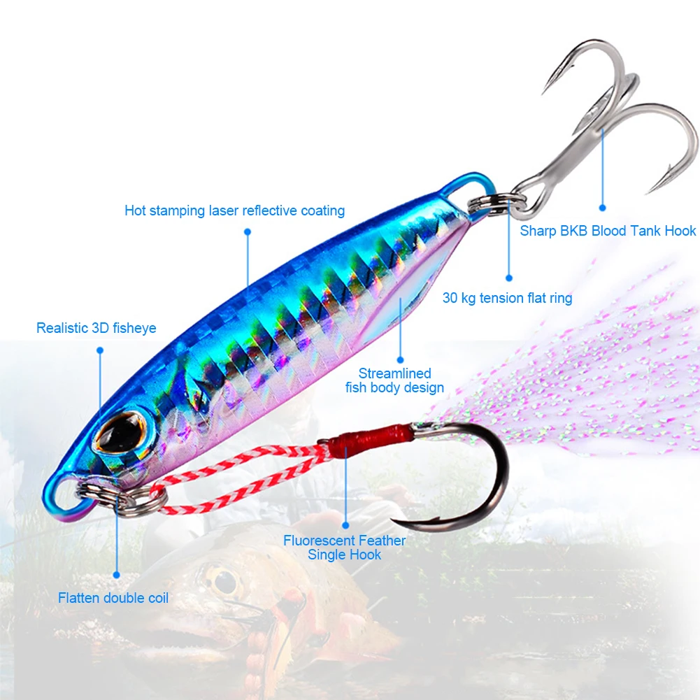 30 جرام 65 مللي متر الصيد إغراء المعادن الترتر لوحة من الحديد المتذبذب الدورية الطعم طويل يلقي الصيد إغراء للمياه المالحة المياه العذبة #5