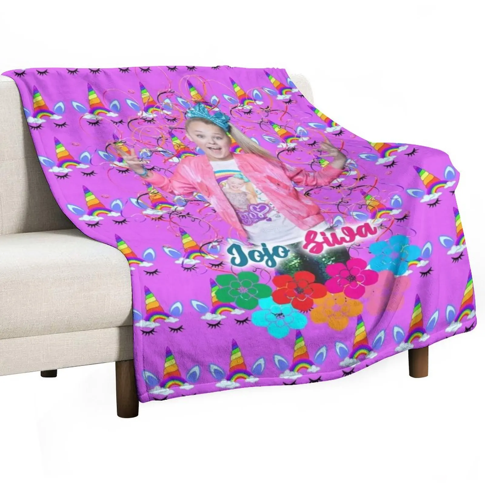 

jojo siwa Throw Blanket christmas gifts Plush Flannels Thermal Blankets