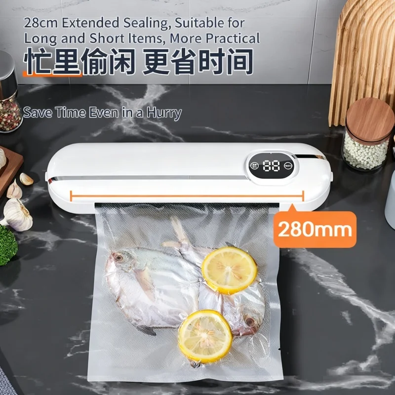 Mini Machine de scellage sous vide entièrement automatique sans fil, petite Machine portative de scellage en plastique pour emballage alimentaire domestique