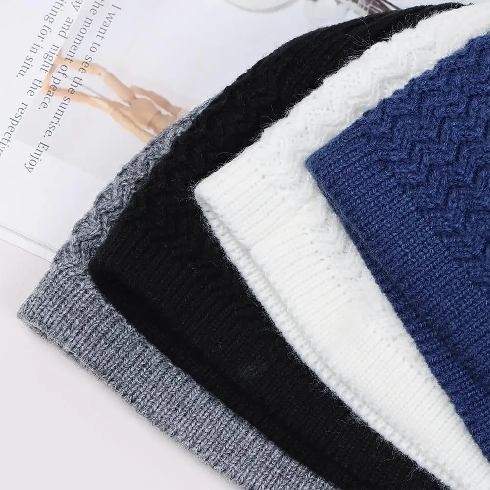 Fashion Wool Muslim Cap 10colors Winter Warm Mosque Hats Beanies Cap Male Female