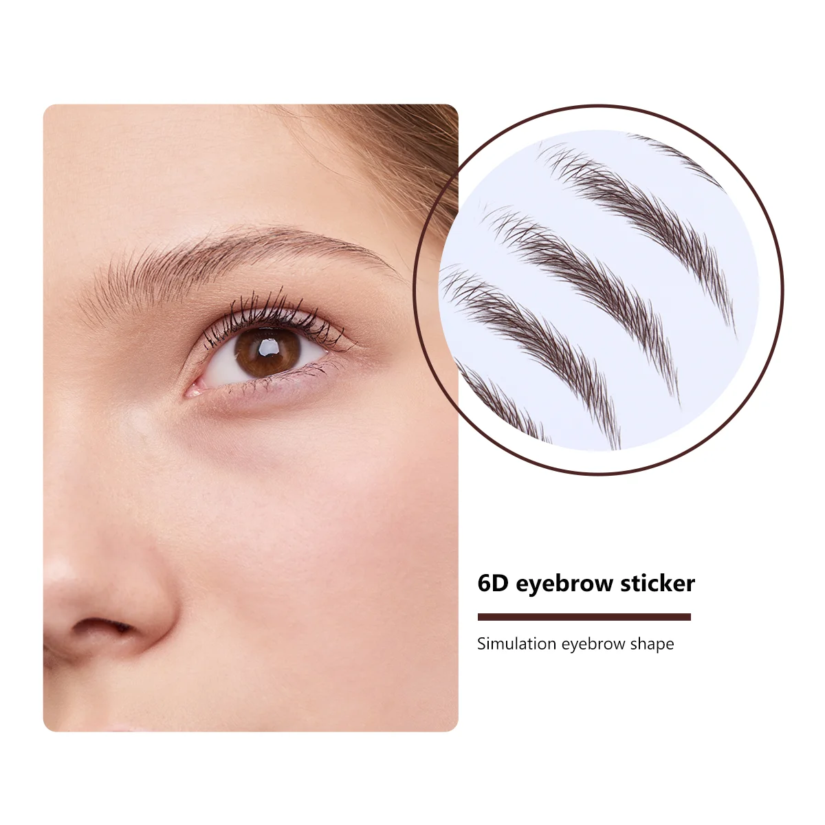 4 Pcs Eyebrow Stickers Stencils Makeup Cosmetics Water Transfer Paper with Soy Ink False Eyebrows