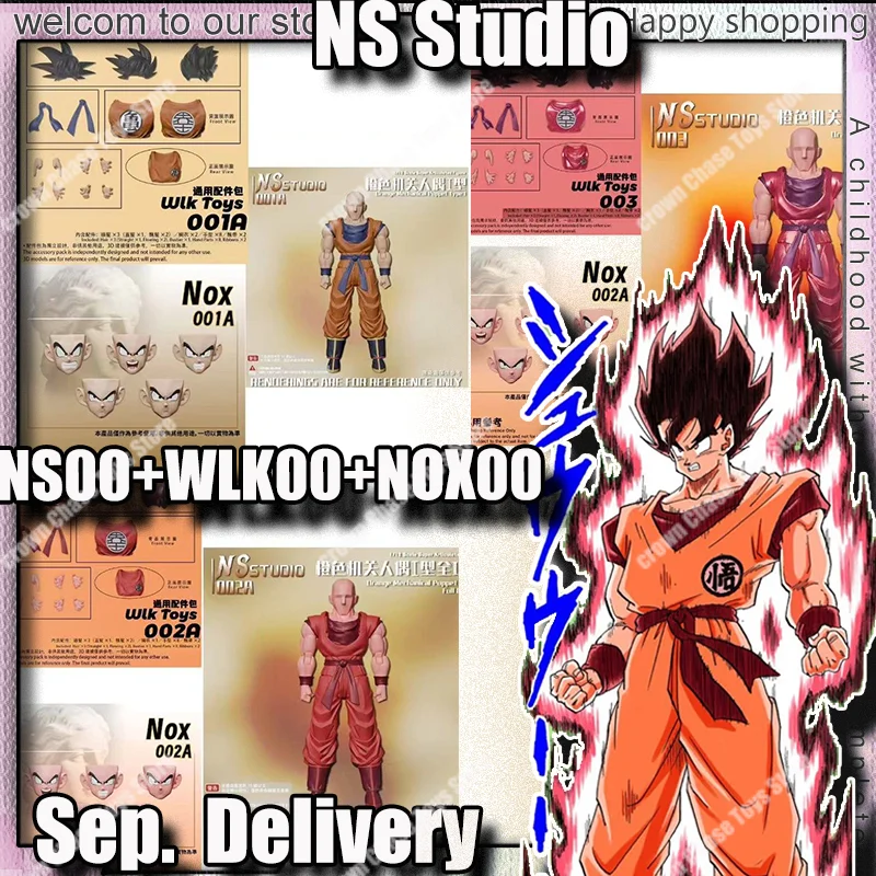 

Pre-order NS Studio Orange Mechanical Kaioken Goku Action Figures Dragon Ball Kaioken Son Goku Figure Model Head Sculpt Toy Gift