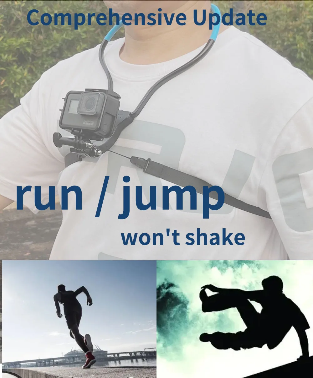 Крепление на шею для gopro, держатель на шею «свободные руки» для ленивых, носимый держатель для смартфона, Монтажный кронштейн для Xiaomi Samsung Insta360, аксессуары