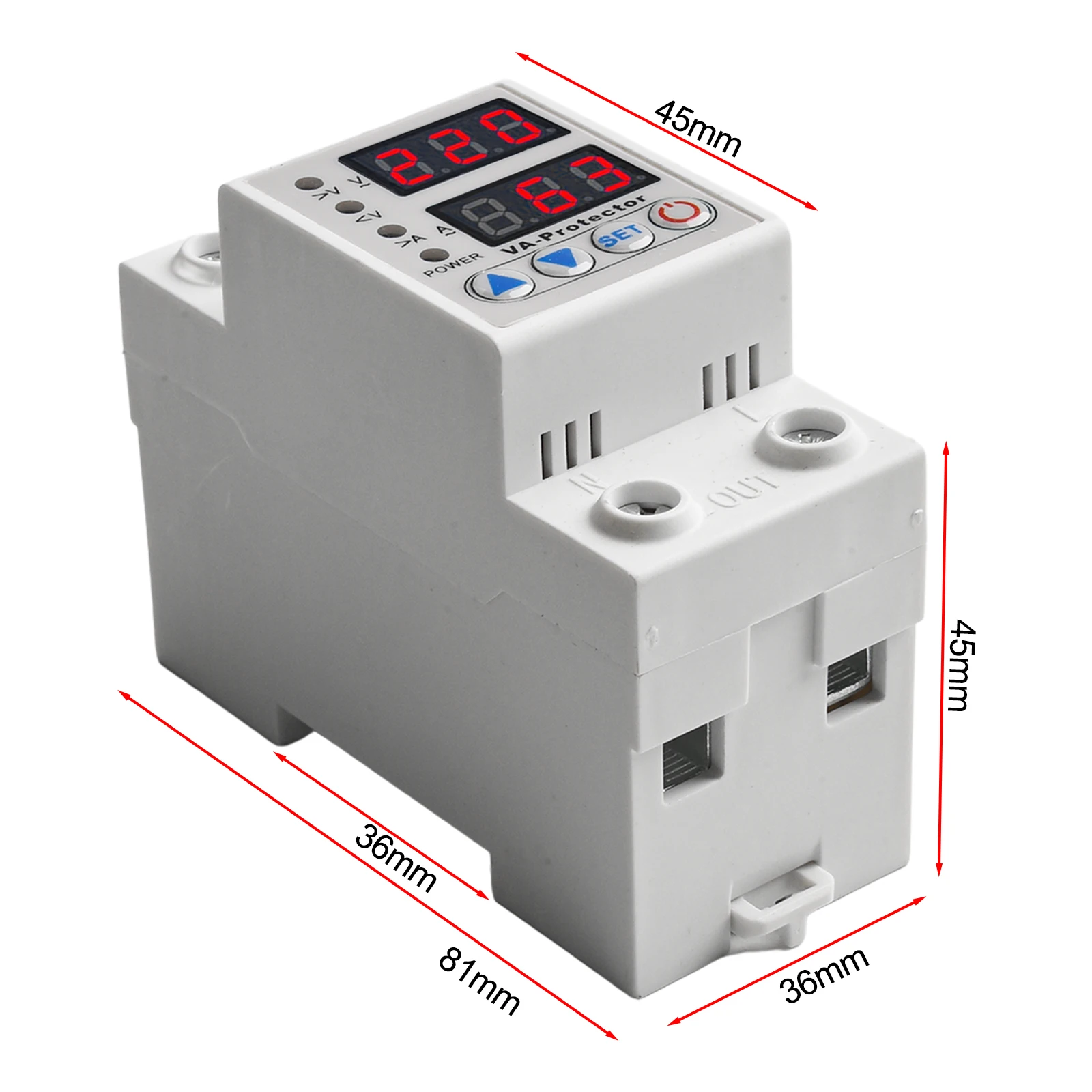

Adjustable LED Voltage Protector Relay 40A Overvoltage and Undervoltage Current Protection for Equipment Safety