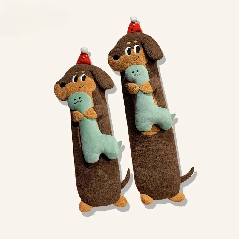 Cute Sausage Dog Long Plush Pillow Cuddle Toy Pillow for Sleeping Bed Decor Detachable Washable Cartoon Stuffed Animal Toy