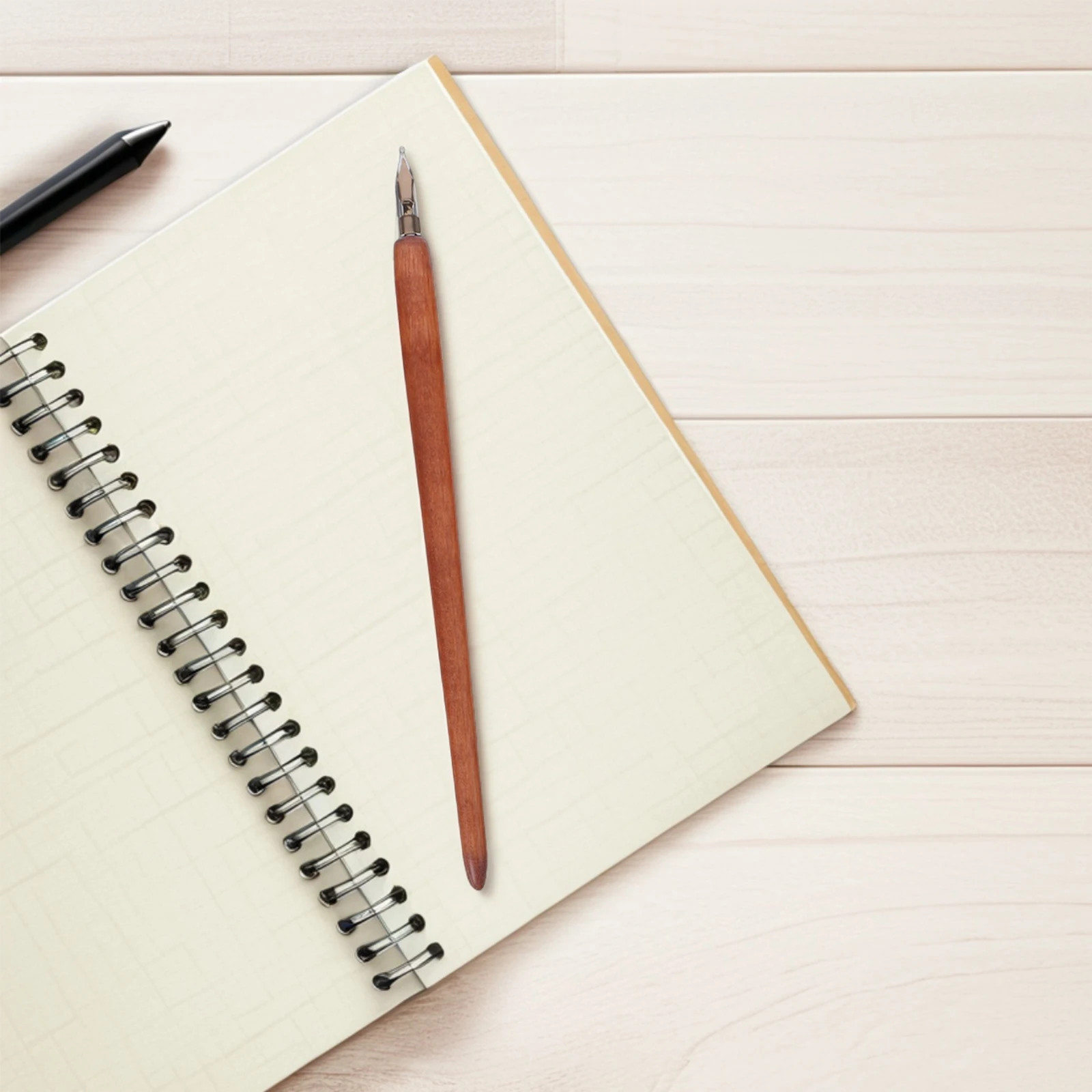 

5Pcs Wooden Dip Pen Style Steel Nib Set for Calligraphy Drawing Writing Painting Beginners Hand Carved