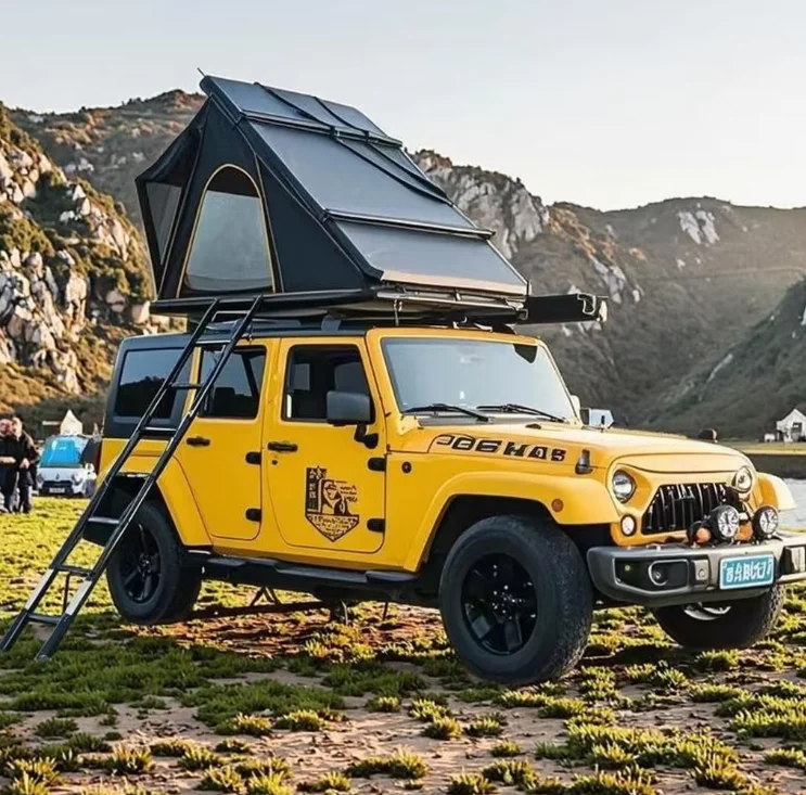 

Factory-customized automatic camping vehicle roof triangular tent fully automatic quick-opening triangular vehicle roof tent