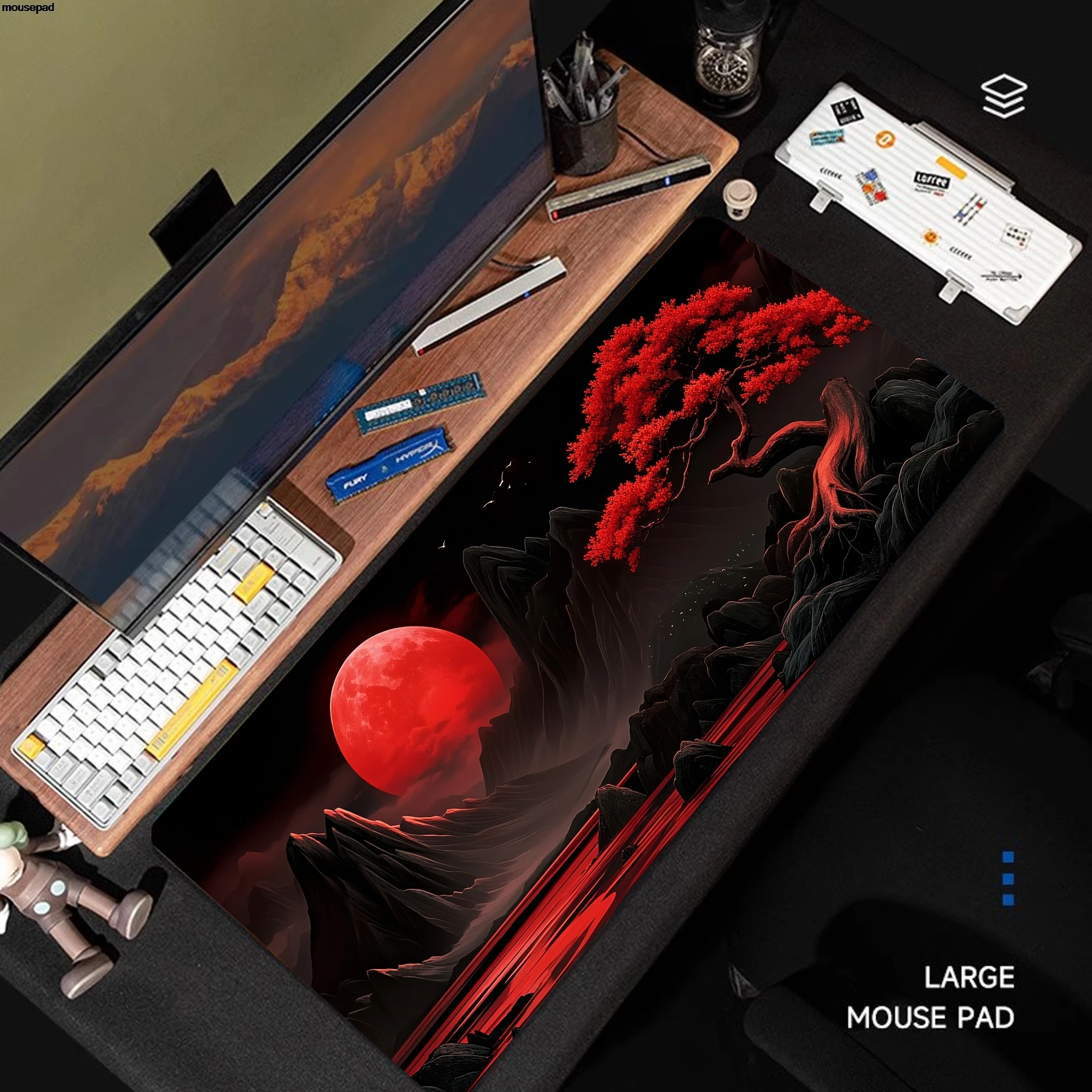 

landscape painting Gaming Mousepad Large Mouse Pad Locking Edge Mouse Mat Gamer Keyboards Pad Rubber Desk Mat Mouse Pad Anime