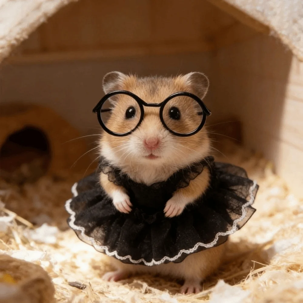 Pet Accessories Adorable Hamster Princess Dress Breathable Lightweight Pet Puff Skirt Soft Pet Suspender Skirt Fancy Rats