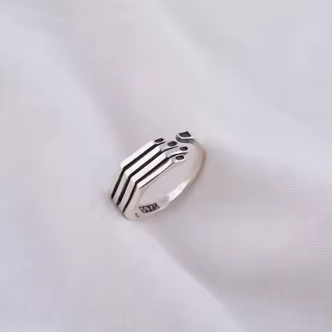 925 Sterling Silver Geometry Palm Female Ring Adjustable Rings For Women Jewelry Wholesale Money 925