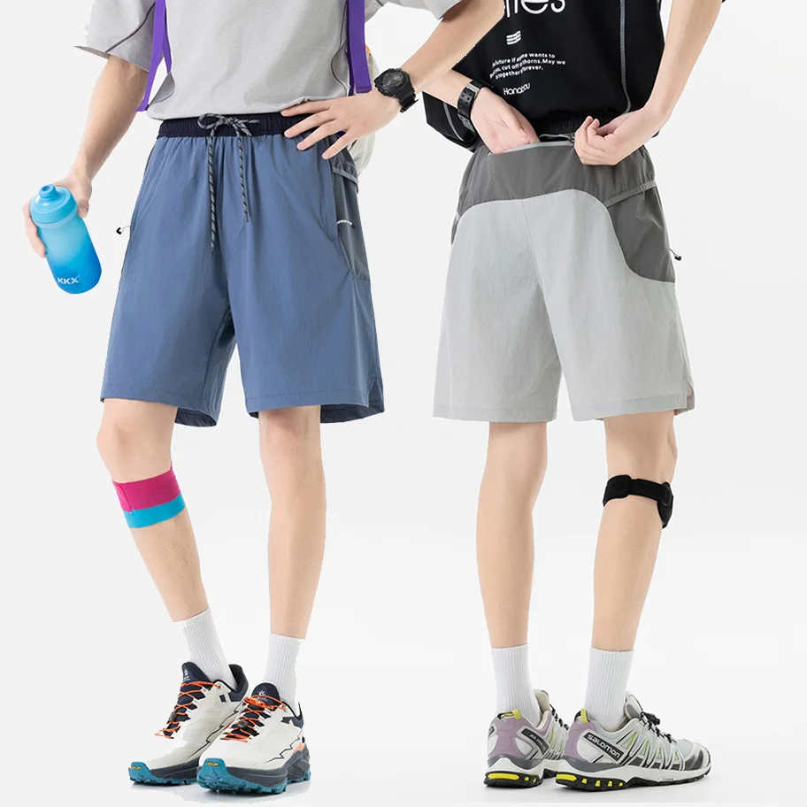 

Летние спортивные шорты для фитнеса на открытом воздухе для мужчин и женщин, легкие, быстросохнущие, свободные, повседневные, для бега, пешего туризма и велоспорта
