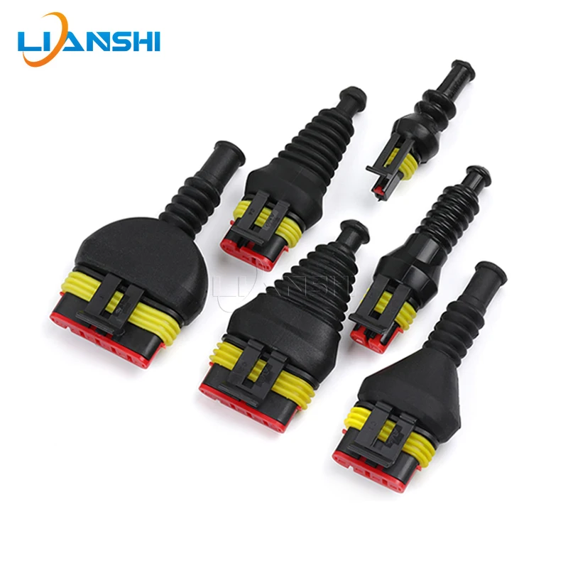 AMP1~6pin connector silicone thread sheath 282104-1/282080-1 Wire harness connector dust tail clip