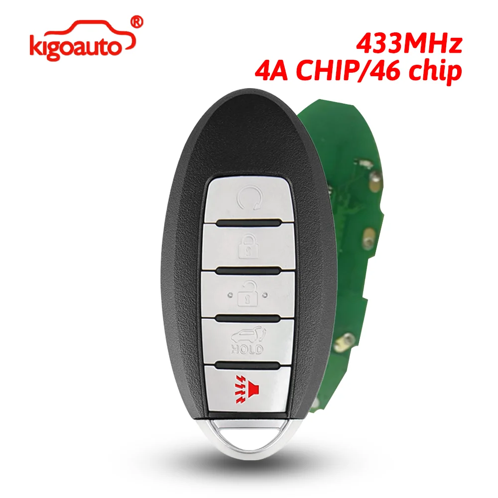 

kigoauto Smart Key 5 Button 433MHz 4A AES Chip Hatch/Start for Infiniti QX60 QX50 2016-2019 FCC KR5S180144014 KR5TXN1