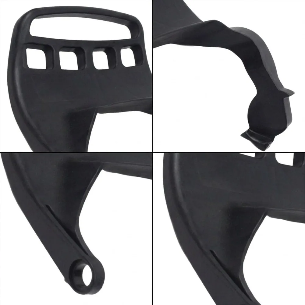 Chain Saw Guard Safety Brake Baffle High-strength Plastic Black Finish Tool-free Installation Secure Grip Design