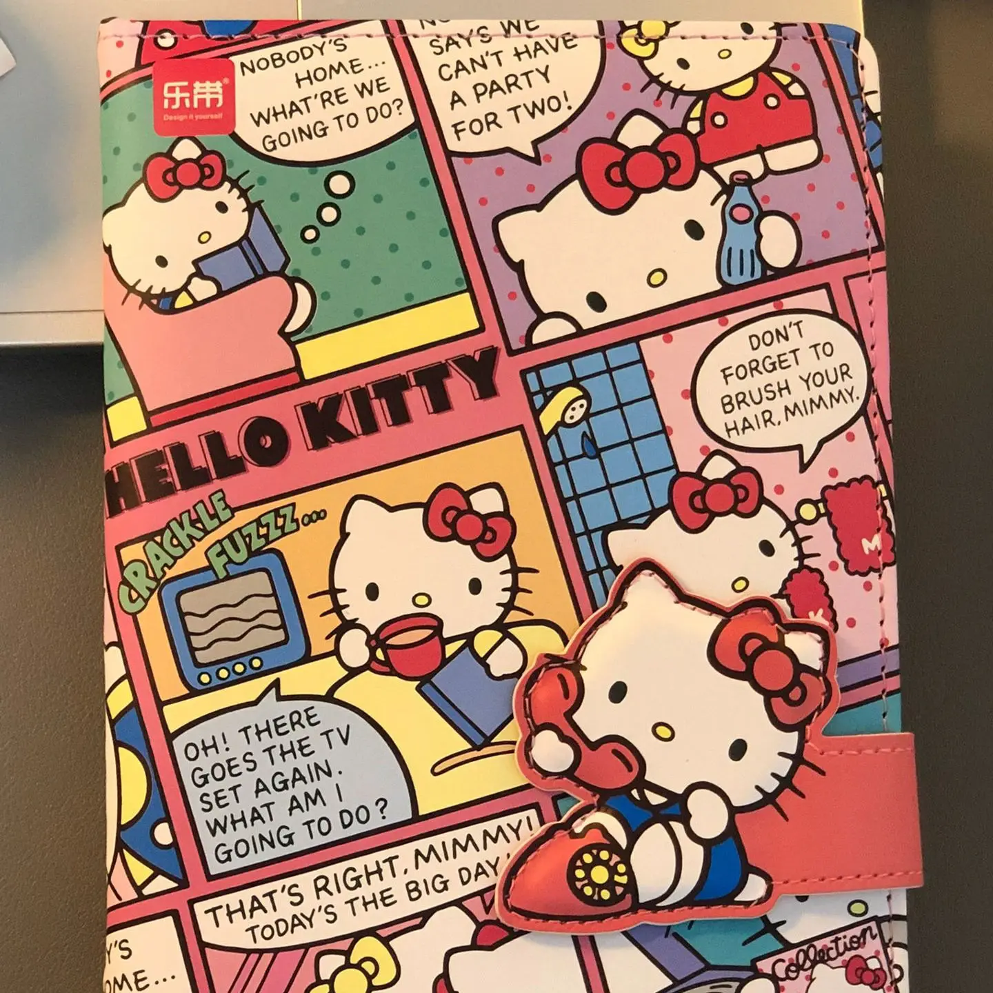 Diario magnético de Hello Kitty, cuaderno Horizontal A5, Bloc de notas, diario para estudiantes, regalo de joyería lindo, Color Sanrio de dibujos animados, nuevo