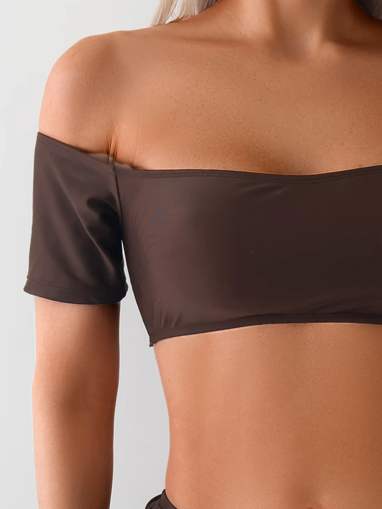 Café feminino 3 peças maiô sexy sem alças sem costas conjunto de biquíni cintura alta saia praia férias banho 2024