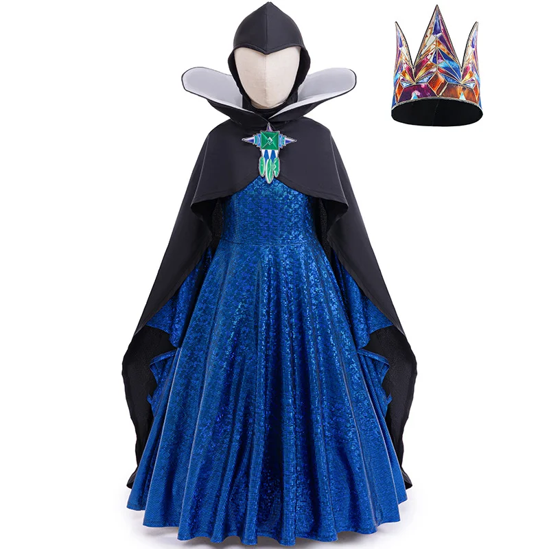 

Kids evil Cosplay Costume Dress Black Long Dresses Fancy Birthday Evening Party Halloween Kids 4-12 Years Girls' Special Occasi