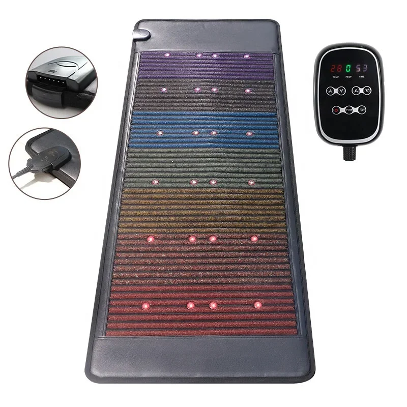 FUMEI 7 Crystal Stone Far In-frared Massage Red Light Therapy Pe-mf Mat 190*80CM LED Pho-ton PE-MF Amethyst Mat