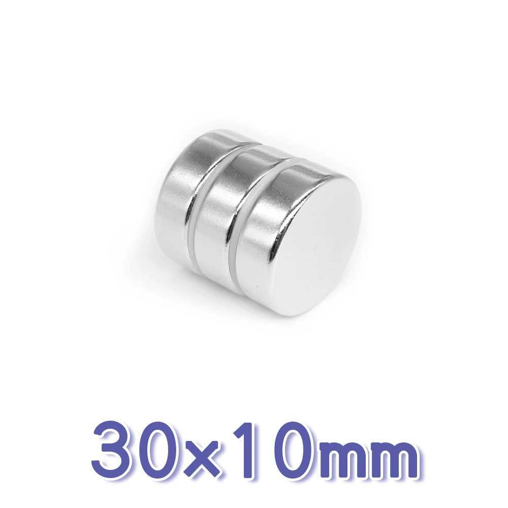 1/2/3/5PCS 30x10 mm Circuler Search Magnet N35 Round Rare Earth Neodymium Magnet 30x10mm Thick Permanent Magnet Strong 30*10