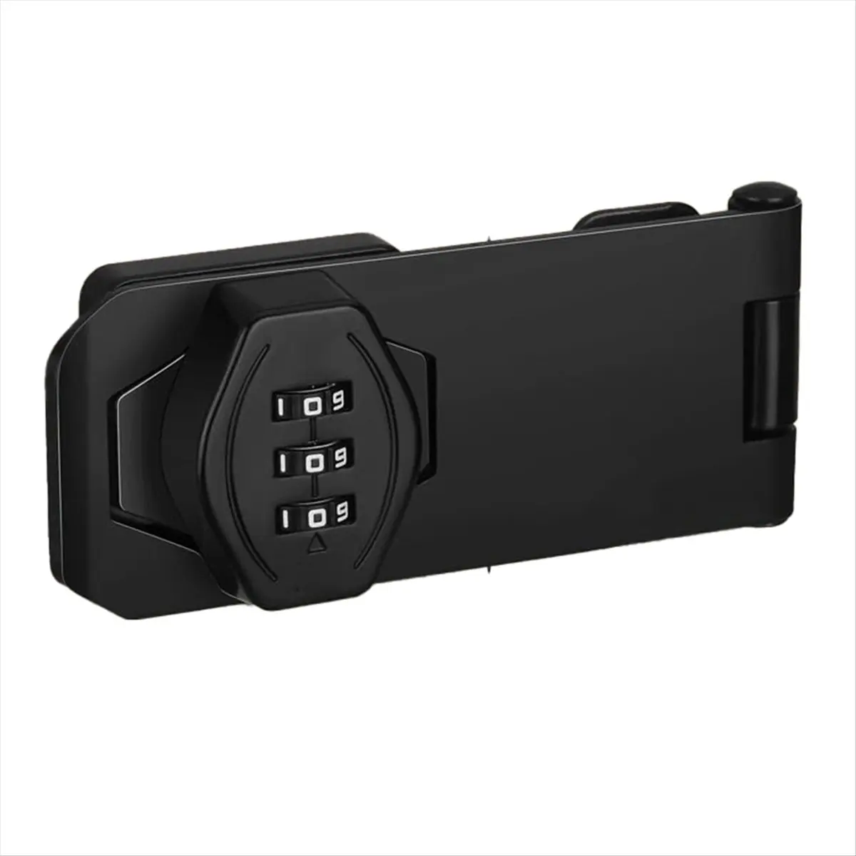 AT16 Cabinet Lock Keyless 3-Digit Password Combination Code Hasp Latch Lock Twist Knob Wooden Drawer Cupboard (Black, 4Inch)