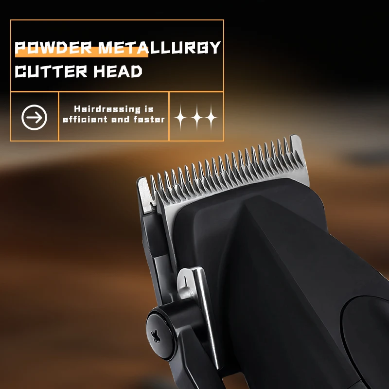 Cortadora de pelo eléctrica profesional KEMEI, cortadora de pelo de Metal recargable de 9000 RPM, herramienta de corte de pelo ajustable para hombres KM-1890