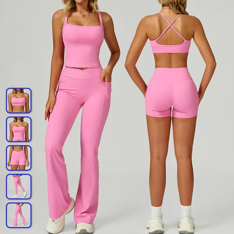 

2PCS Yoga Set Gym Clothes Athletic Wear Yoga Suits For Women Fitness Set Tracksuits Sports Bra Outfits Gym Leggings Sportswear