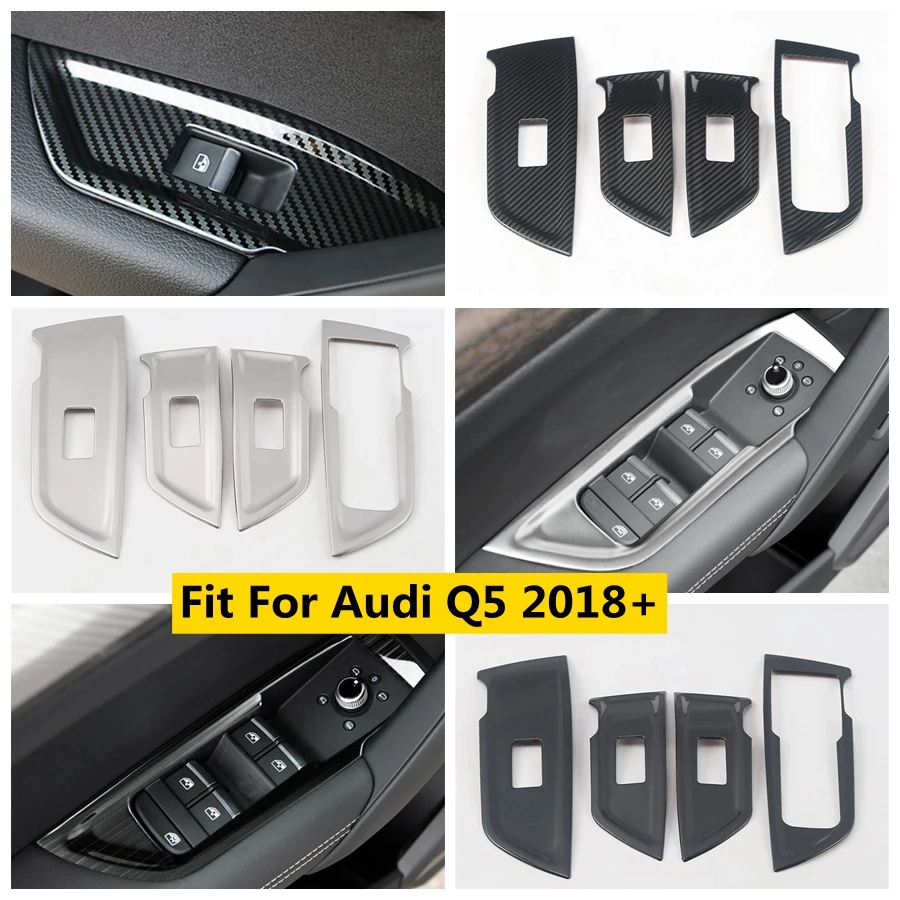 

LHD Inner Door Armrest Window Glass Lift Control Switch Button Decor Frame Cover Trim For Audi Q5 2018 - 2022 Car Accessories