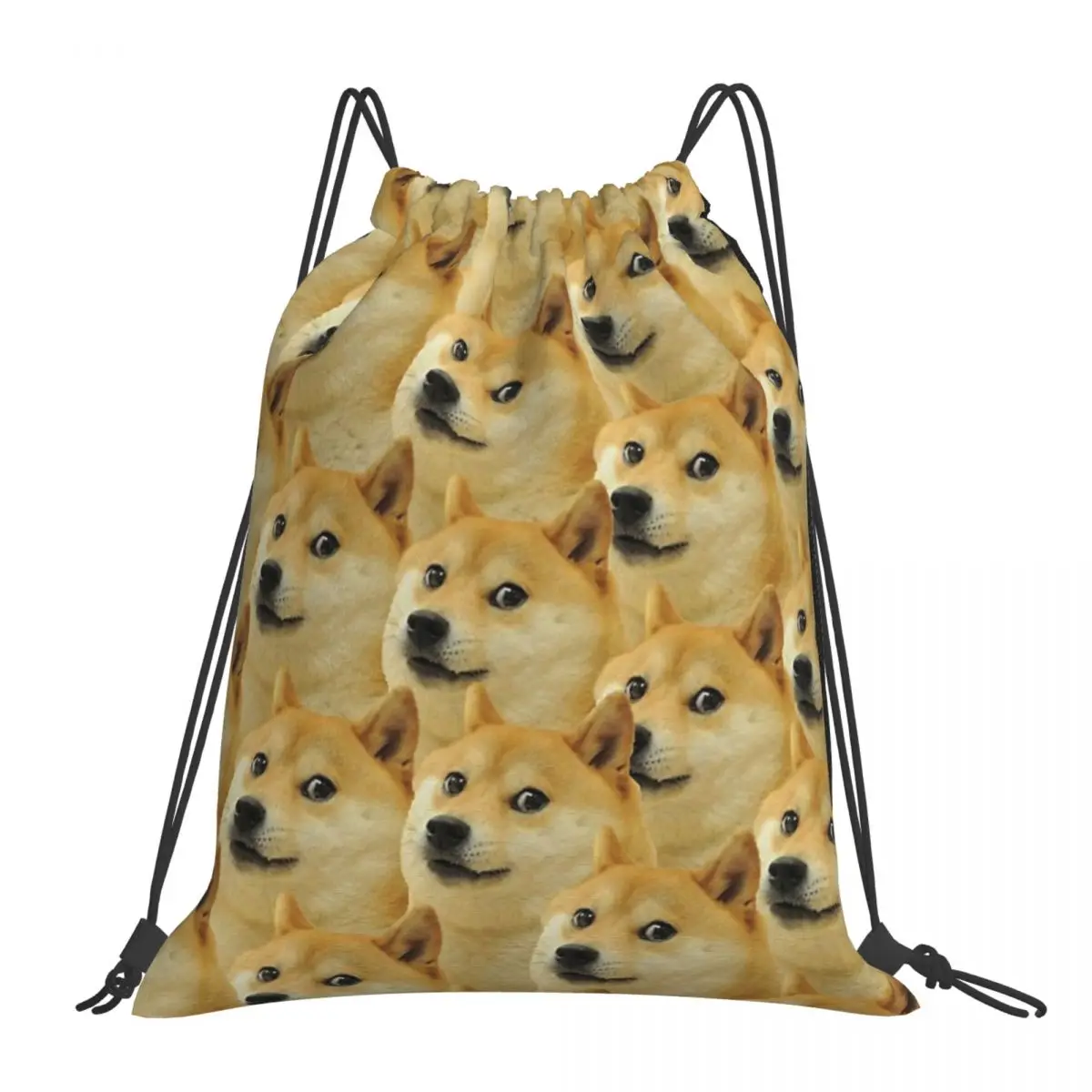 

Doge Shiba Inu Memes Backpacks Portable Drawstring Bags Drawstring Bundle Pocket Storage Bag Book Bags For Travel Students