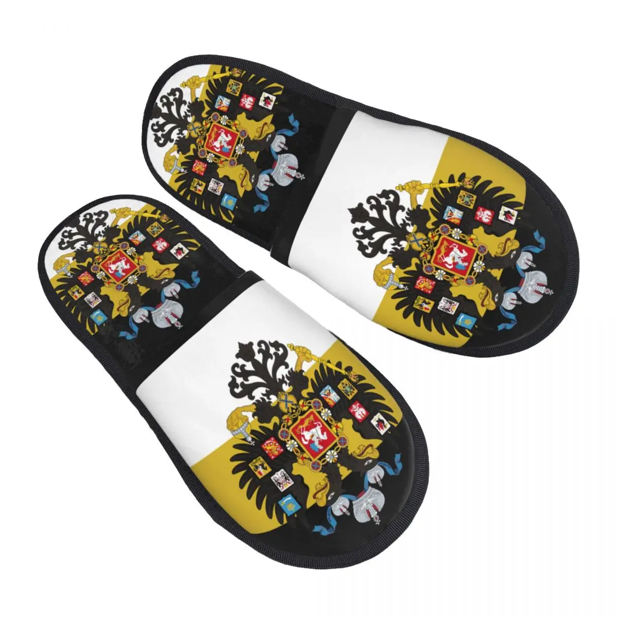 

Custom Print Women Russian Empire Flag House Slippers Cozy Warm Russia Proud Memory Foam Fluffy Slipper Indoor Outdoor Shoes