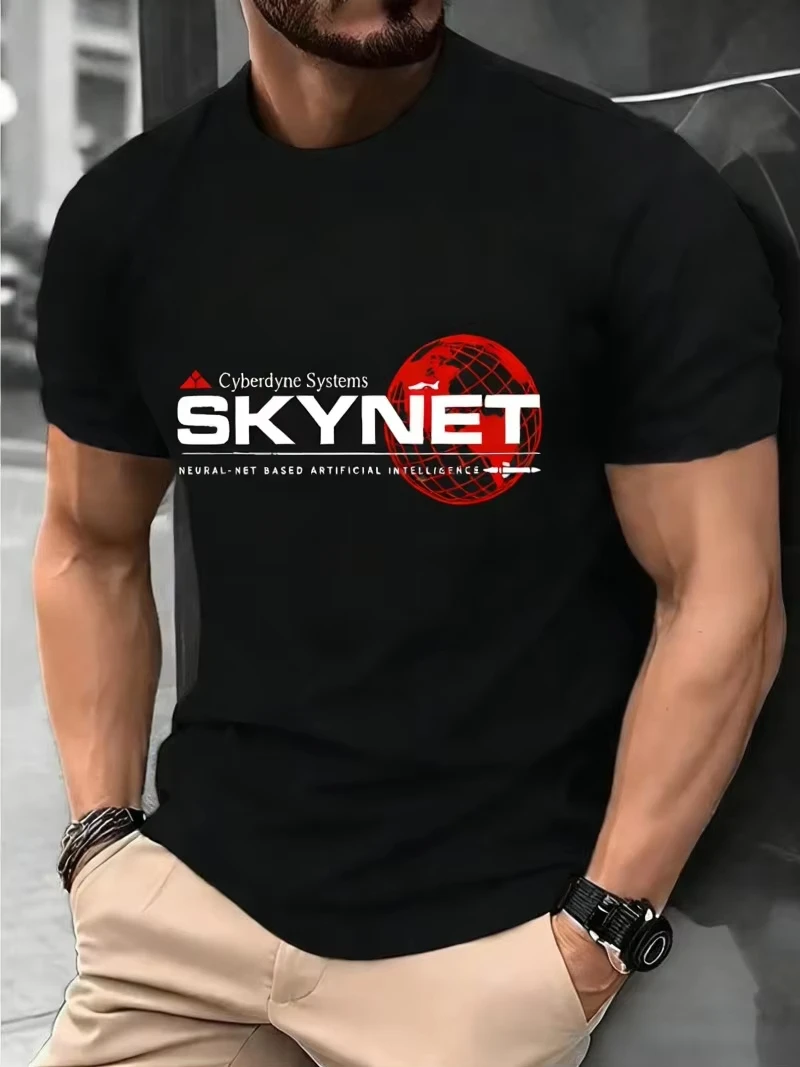 Cyberdyne Systems Skynet Men's Graphic T-Shirt Soft Moisture-Wicking Cotton Shirt All-Season Casual Formal Wear Clothing