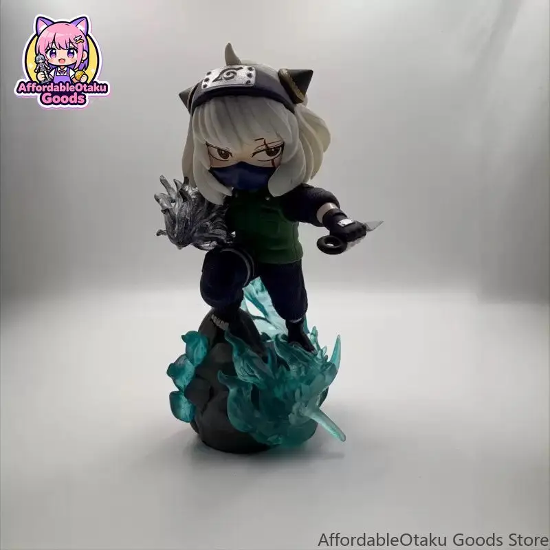 Spy x Family Anya Forger Cosplay Kakashi Hatake Chibi Figure with Chidori Lightning Effect Painted Resin Collectible view 2