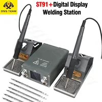 OSS TEAM ST91+ Soldering Station 2 handles Intelligent Constant Temperature Automatic Sleep PID Control Soldering Station tools