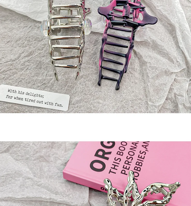 Women's New Claw Clip Sweet Cool Style Hollowed-out Butterfly Grab Clip Shark Clip Hair Clip Hot Girl Hair Accessory Sweet Style