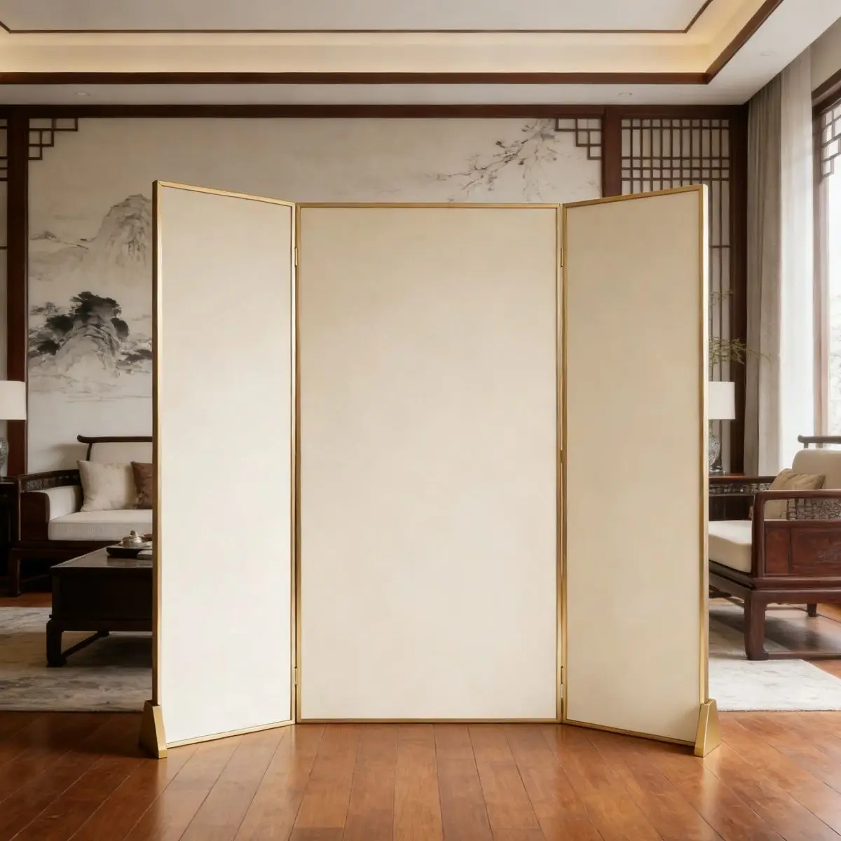 Aluminum alloy folding screen partition blocking living room hotel office banquet hall studio solid color live stream background
