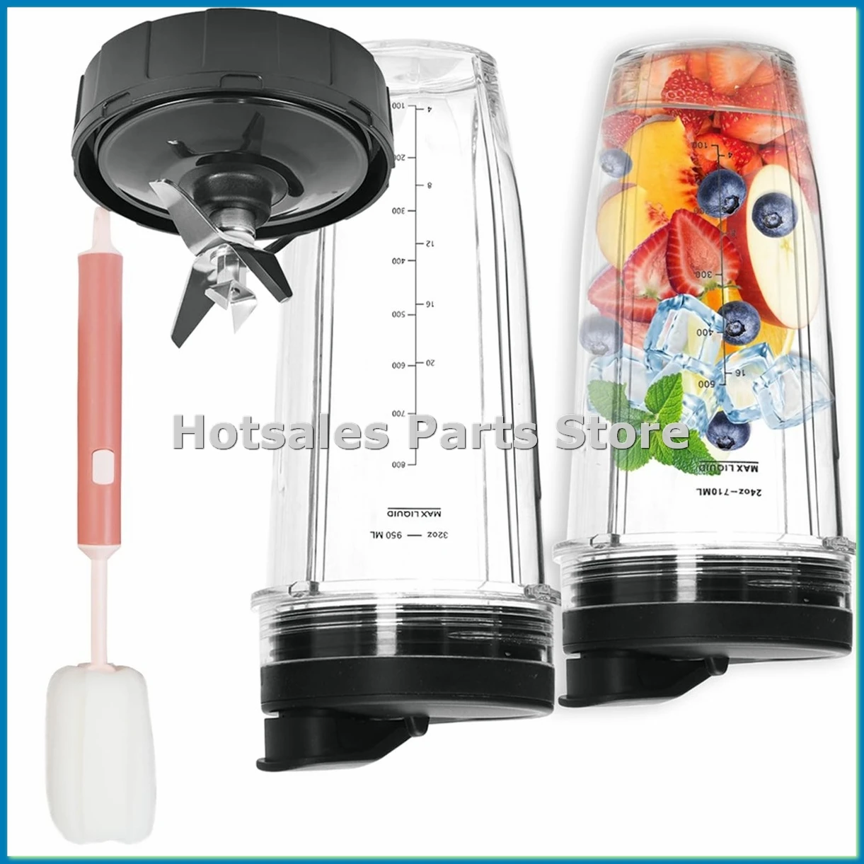 

Lender Cups Replacement Compatible for Blenders, 32+24oz Blender Cups for Auto IQ Smoothie Cups-A49I