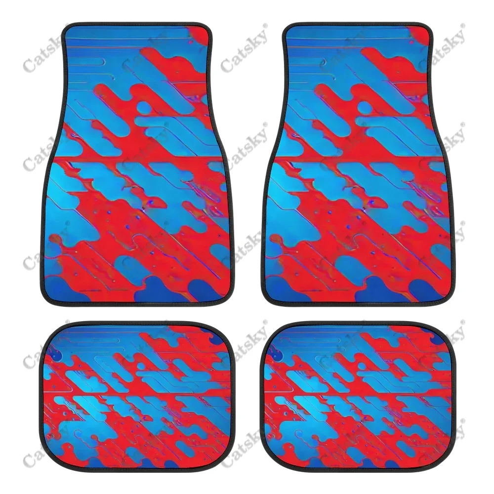 

Sport Design Pattern Car Auto Floor Mats Carpet, 4PCS Customized Cars Mat All Weather Automotive Vehicle Pad Stylish