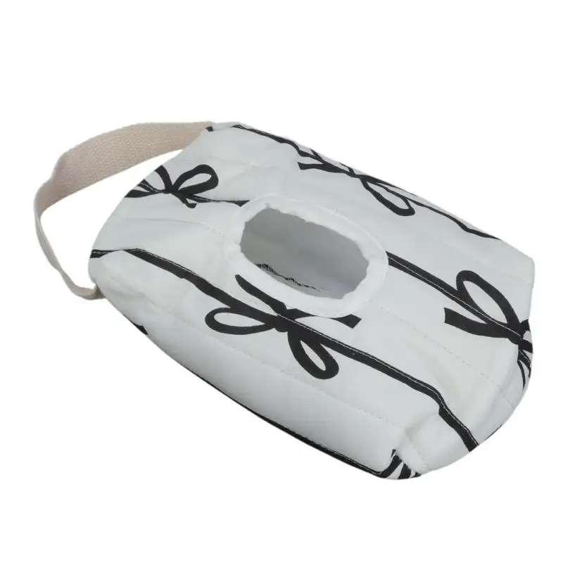 

E8BD Набор прочных хлопковых салфеток с элегантными полосками и бантом, домашний аксессуар для детской комнаты и сумки для