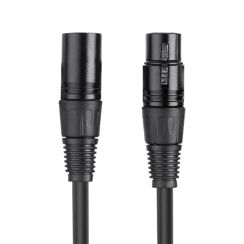 XLR Cable Metal XLR Head Male to Female M/F OFC Audio Cable Shielded For Microphone Mixer 1m 1.8m 3m 4.5m 5m 6m 7.6m 10m 15m 20m