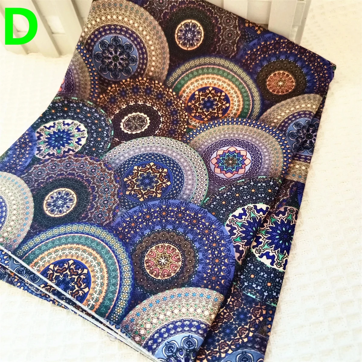 1pc 50*145cm/19.7*57in Sewing Fabric Bohemian Style Mandala 100% Cotton Printed Boho Clothes DIY Doll Dresses Handmade Patchwork