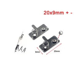 10pcs/ 20x9mm + - Replacement Metal Batteries Spring Contact Plate Silver Semicircle For AA AAA Battery case