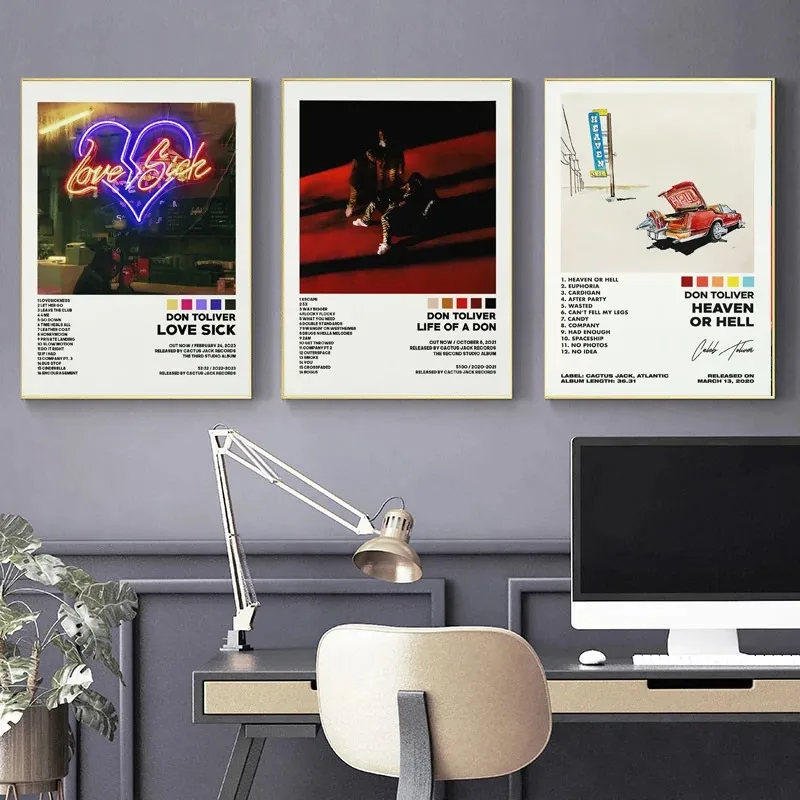Poster Prints Don Toliver Heaven Love Sick Tracklist Music Album Cover Canvas Painting Wall Art Picture Living Room Home Decor
