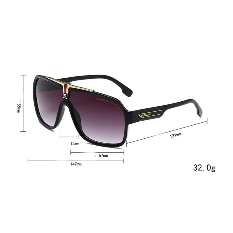 جديد كاريرا ريترو النظارات الشمسية الرجعية خمر النظارات الشمسية للرجال والنساء الرياضة القيادة إطار معدني UV400 نظارات