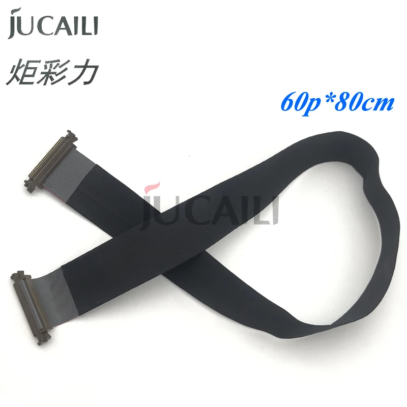 

JCL 1pc Konica 1024i Print Head 60pin 80cm Cable KM1024 Printhead 60P Flat Cable for Allwin Flora Inkjet Printer Cable