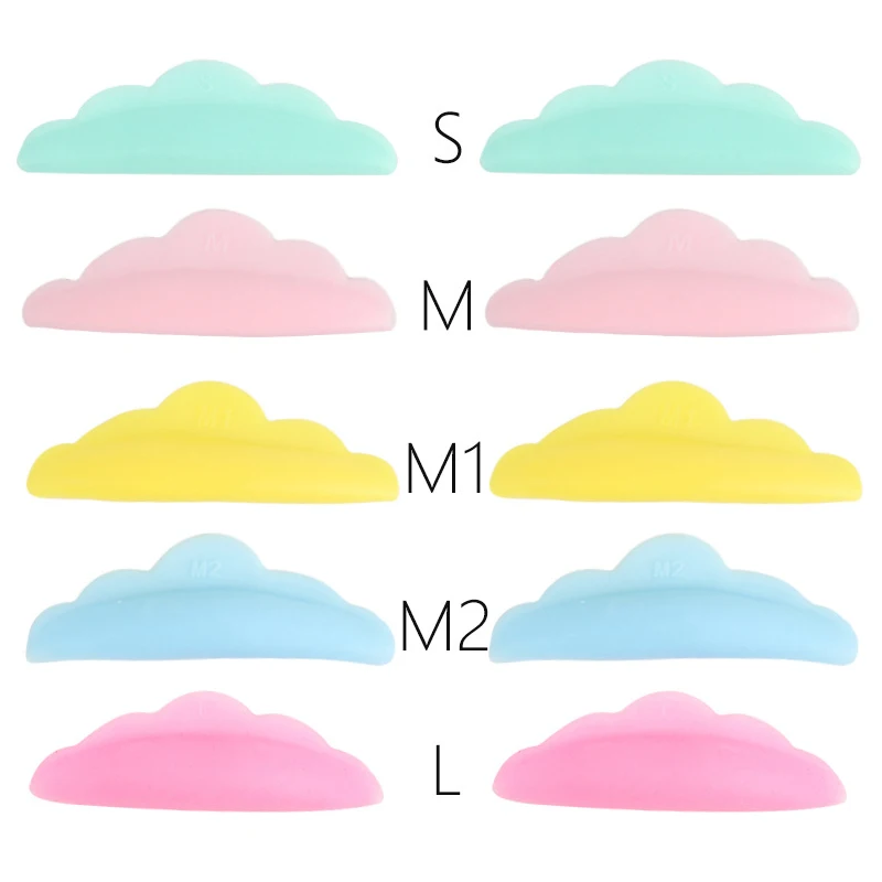 5 Pairs Silicone Eyelash Perming Curler Lift Pads Eyelashes Extension Rod Shield Lifting Lash Curler Accessories Applicator