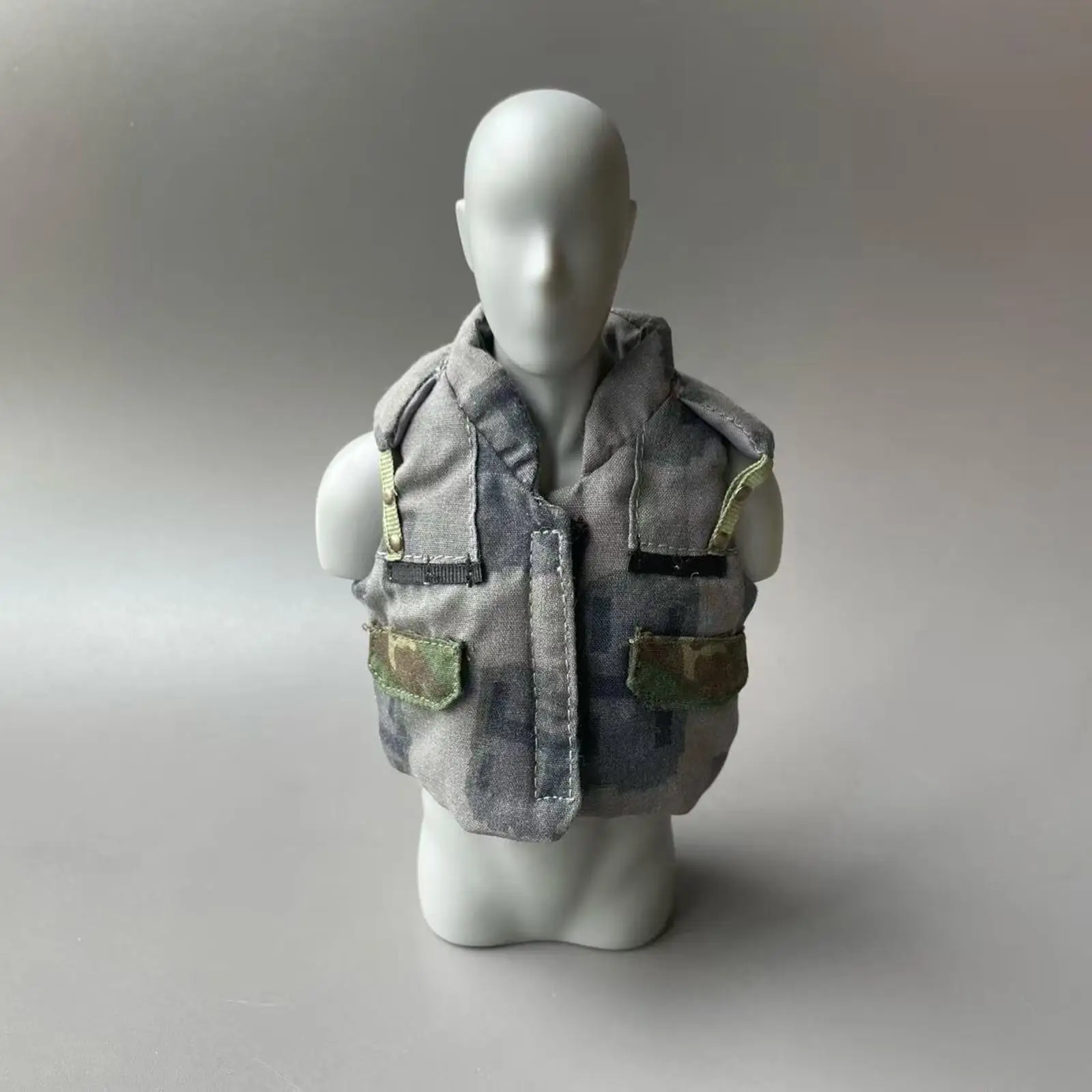 Gray Miniature Vest Doll Clothes 1/6 Scale Action Figure Wear for 12 Inch Figures Model and Toy Accessories