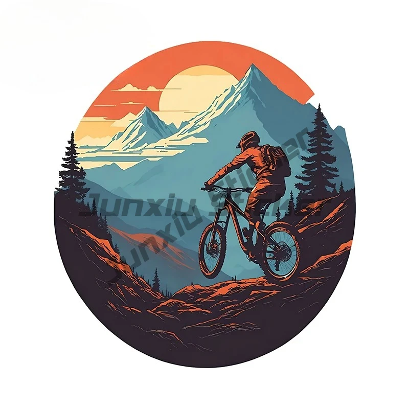 Amusing Biking Tuya Car Stickers Cool Personality Graffiti Motorcycle Decals Simple Sunscreen Car Occlusion Scratch
