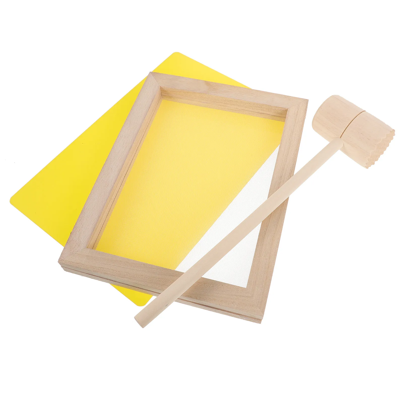 1set-wooden-paper-making-frame-diy-craft-kit-for-kids-educational-activity-handmade-paper-making-mold-with-hammer-base-plate