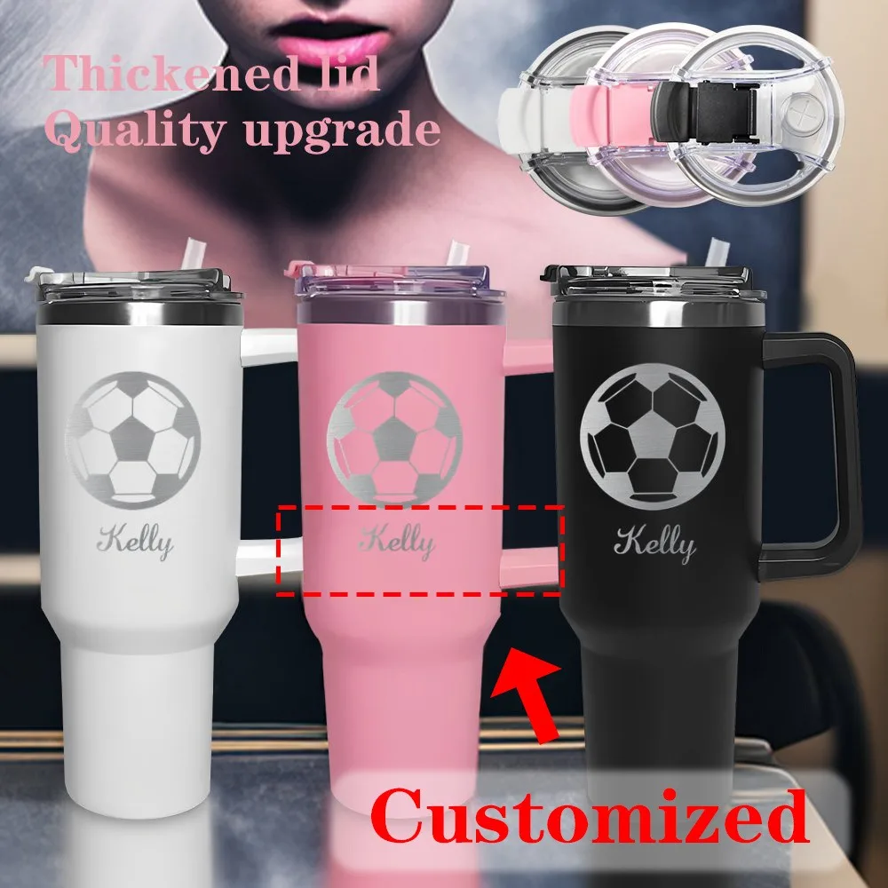 Vaso Térmico Personalizado de Acero Inoxidable de 40 oz, Taza de Café de Viaje, Regalos para Mujeres y Hombres, Cumpleaños, Día de la Madre, Día del Padre, Graduación
