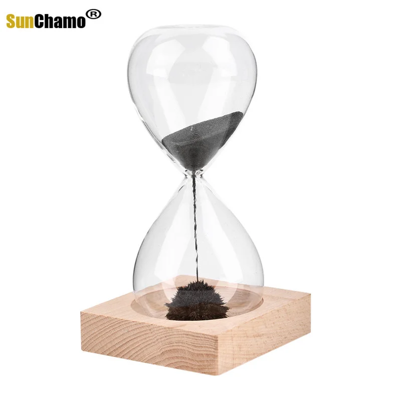 16cm Creative Magnet Hand-blown Timer Hourglasss Magnetic Crafts Sandglass Kitchen Timers Clock Home Decor Wedding Birthday Gift