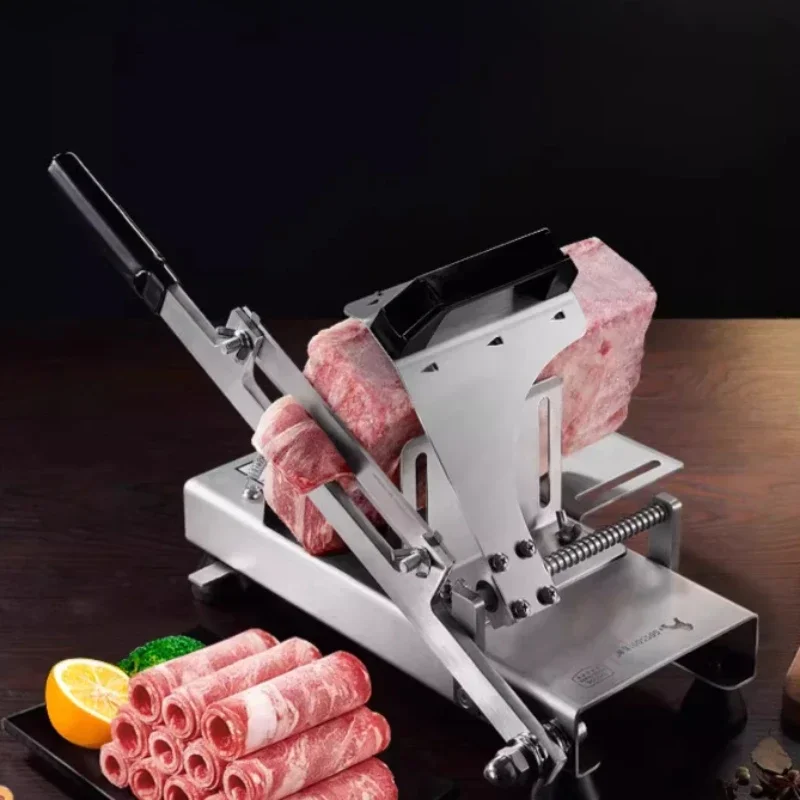 Lamb roll slicer Household manual meat slicer Beef slicer Fat beef meat planer Artifact thickness adjustable labor-saving design